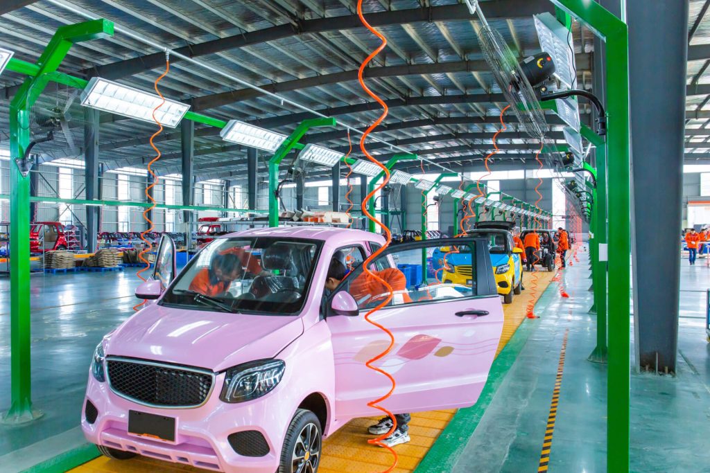 Electric vehicle production factory