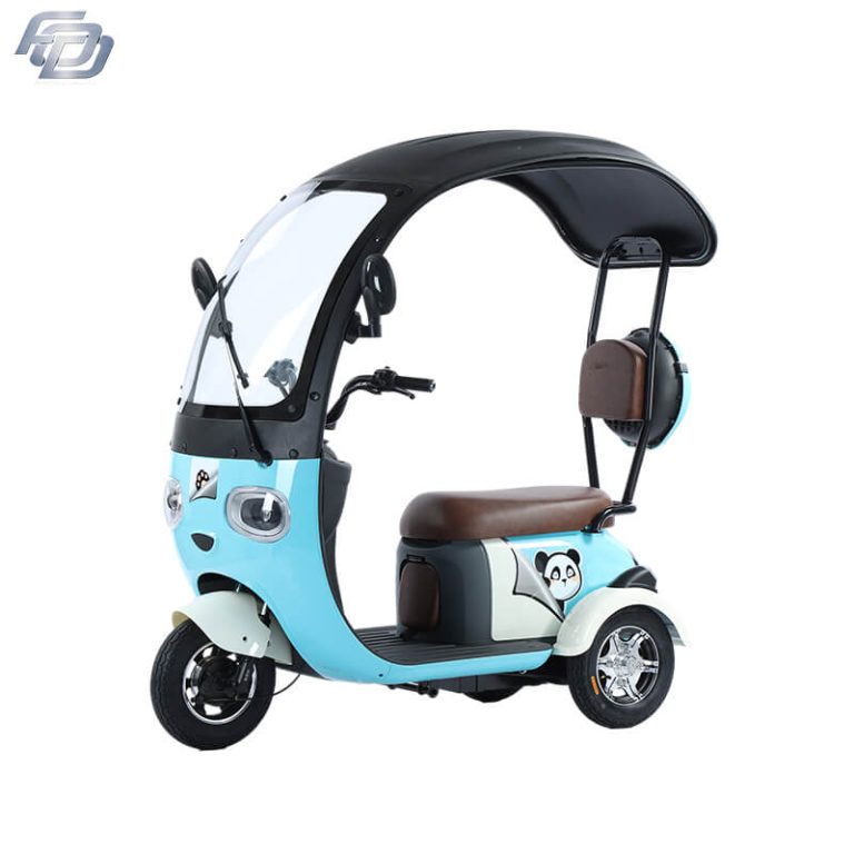 PANDA rain-roof e-trike electric passenger tricycles for adults 3 wheels car